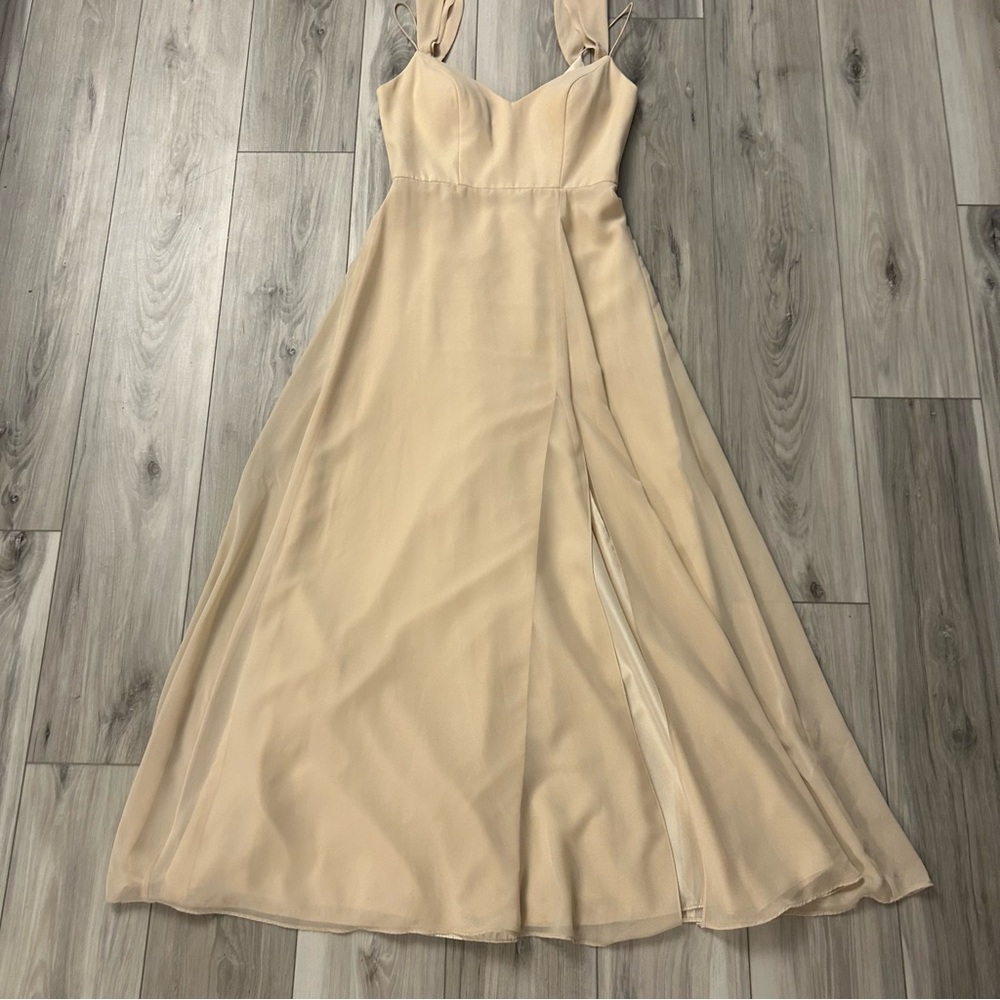 Jenny Yoo Champagne Bridesmaid Dress Size 4
